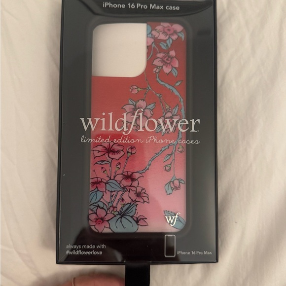 NEW! Wildflowers iPhone 16 Pro Max Case Pink and Red Floral - Picture 3 of 5